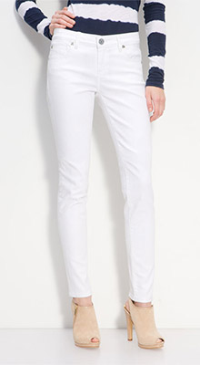 kut from the kloth diana skinny jeans white