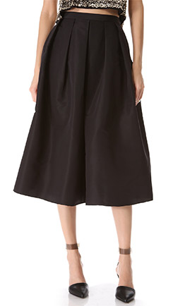 Tibi Silk Faille Skirt
