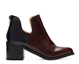 Zara Open Combination Leather Ankle Boot