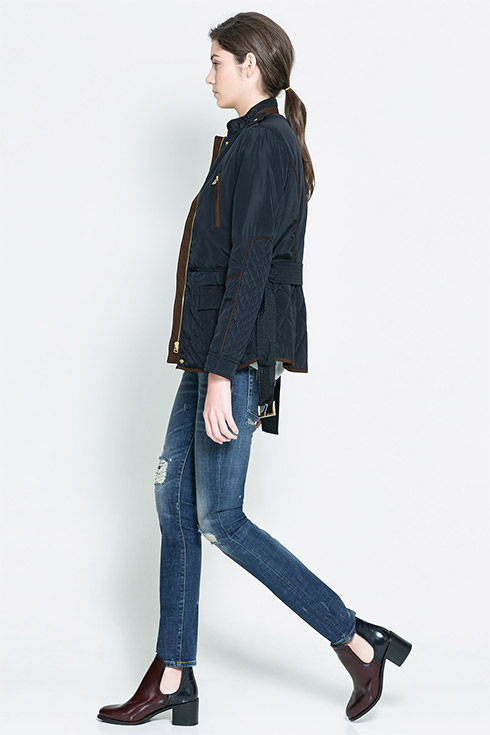 Zara Quilted Jacket with Piping