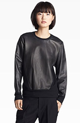 Helmut Lang Leather Sweatshirt