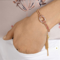 CAROLINA BUCCI Double Lucky 18 Karat Gold Silk and Sapphire Bracelet
