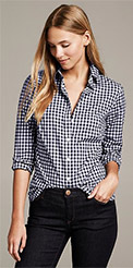 Banana Republic Fitted Non-Iron Gingham Shirt