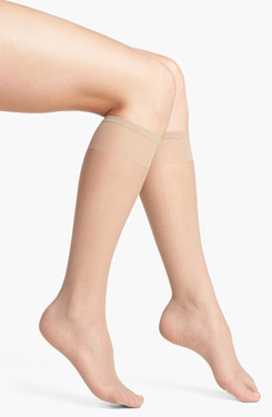 Nordstrom Sheer Toe Knee High Trouser Socks
