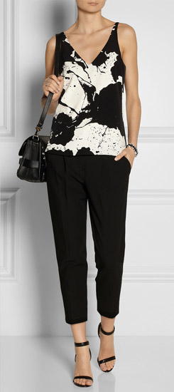 Pair Black Ankle Pants with Black Ankle Straps - YLF