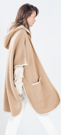 Zara Hooded Cape with Piping