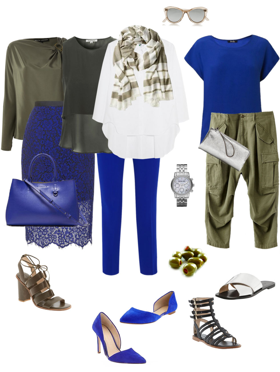 Ensemble Style Advice - Cobalt and Olive