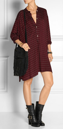 dress with mid calf boots