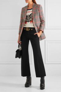 GUCCI Cropped Stretch-jersey Flared Pants