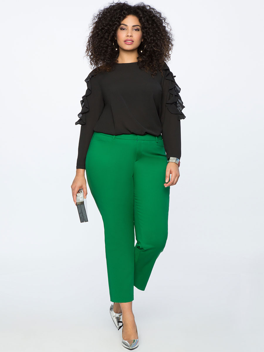 Eloquii Kady Fit Double-Weave Pant