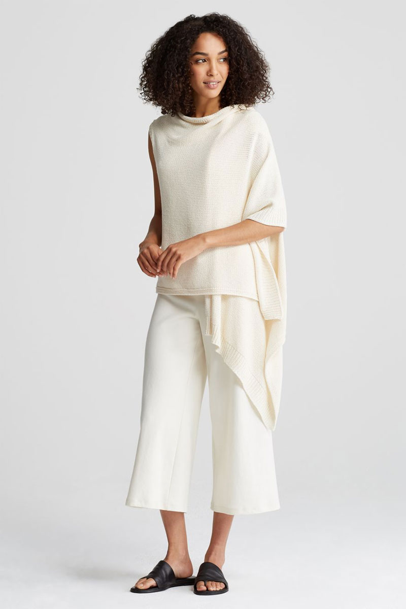 Eileen Fisher Cozy Organic Cotton Wrap Vest