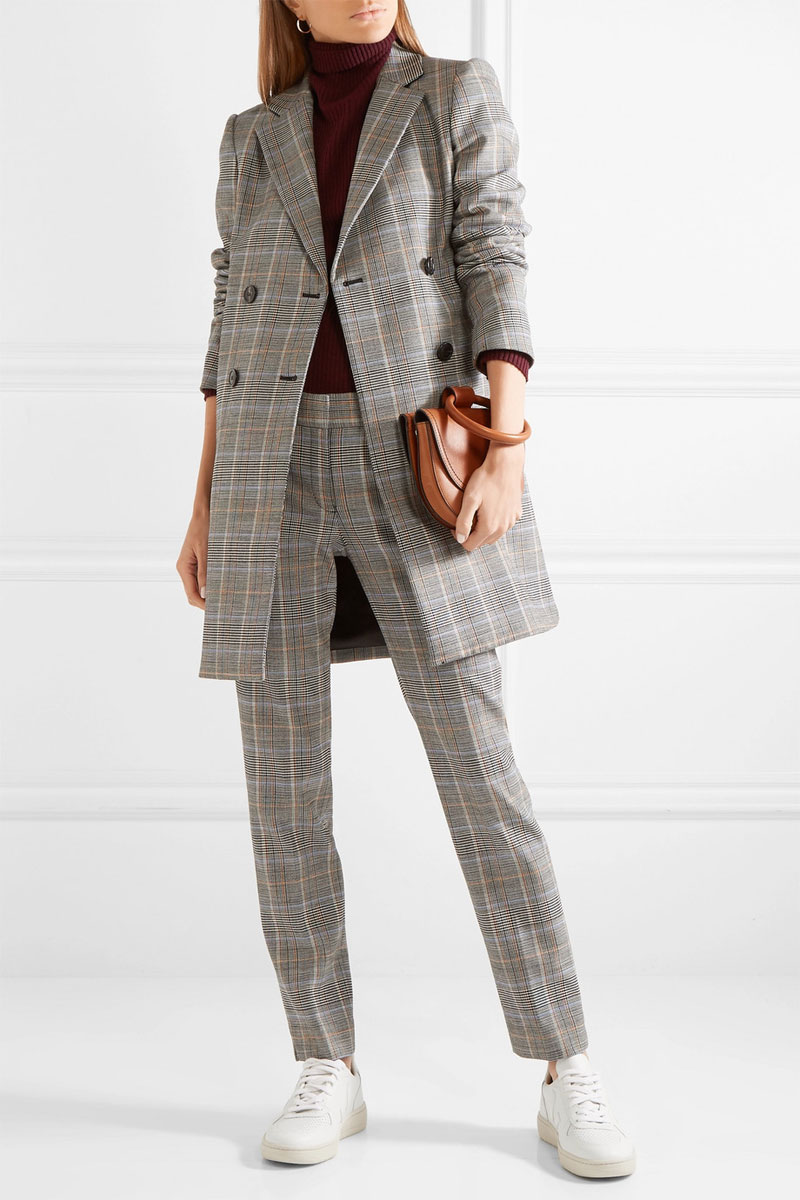 THEORY Prince of Wales Checked Wool-blend Blazer