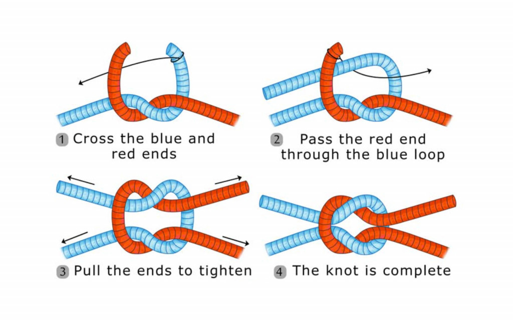 How to Tie a Square Knot - YLF