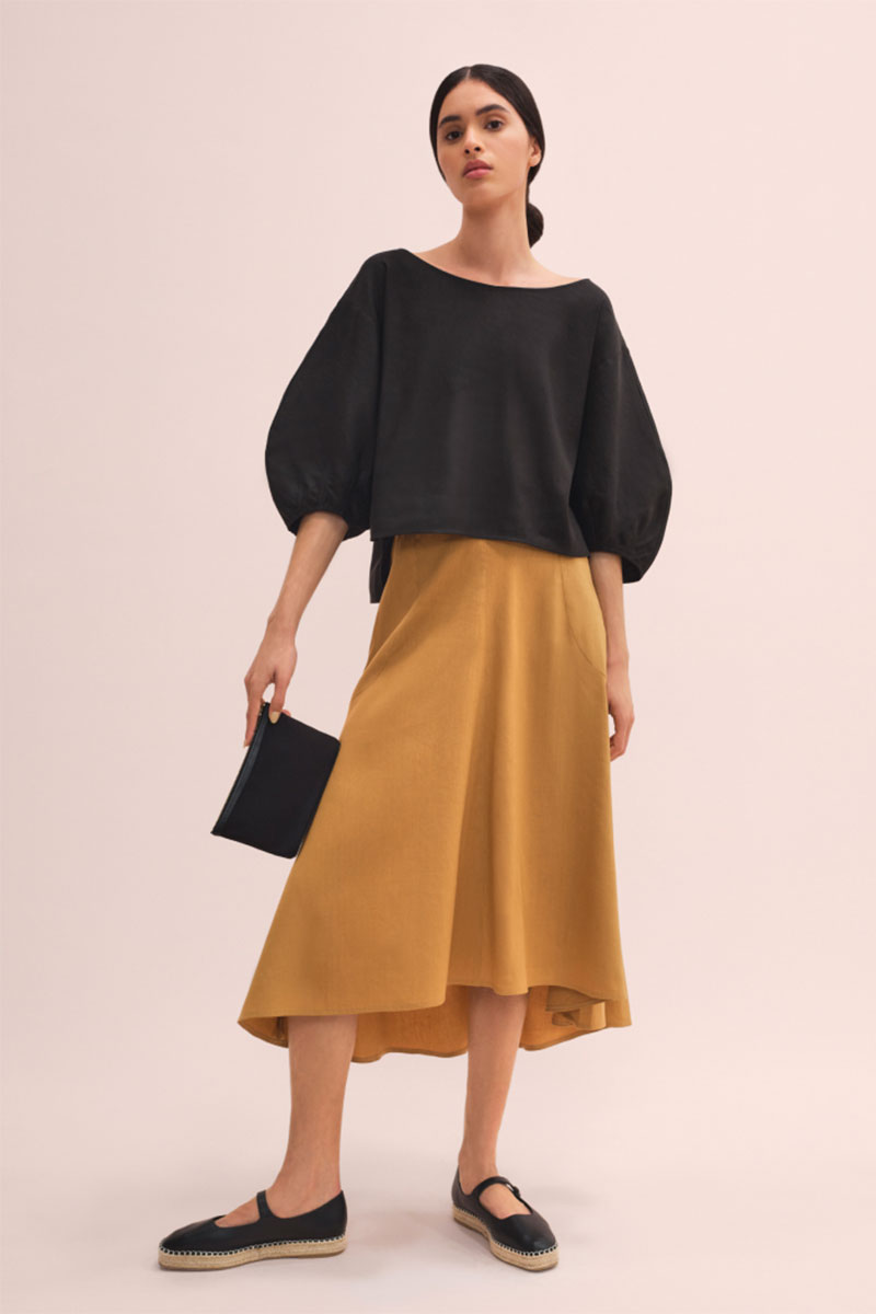 Flared Skirt and Big Short Top