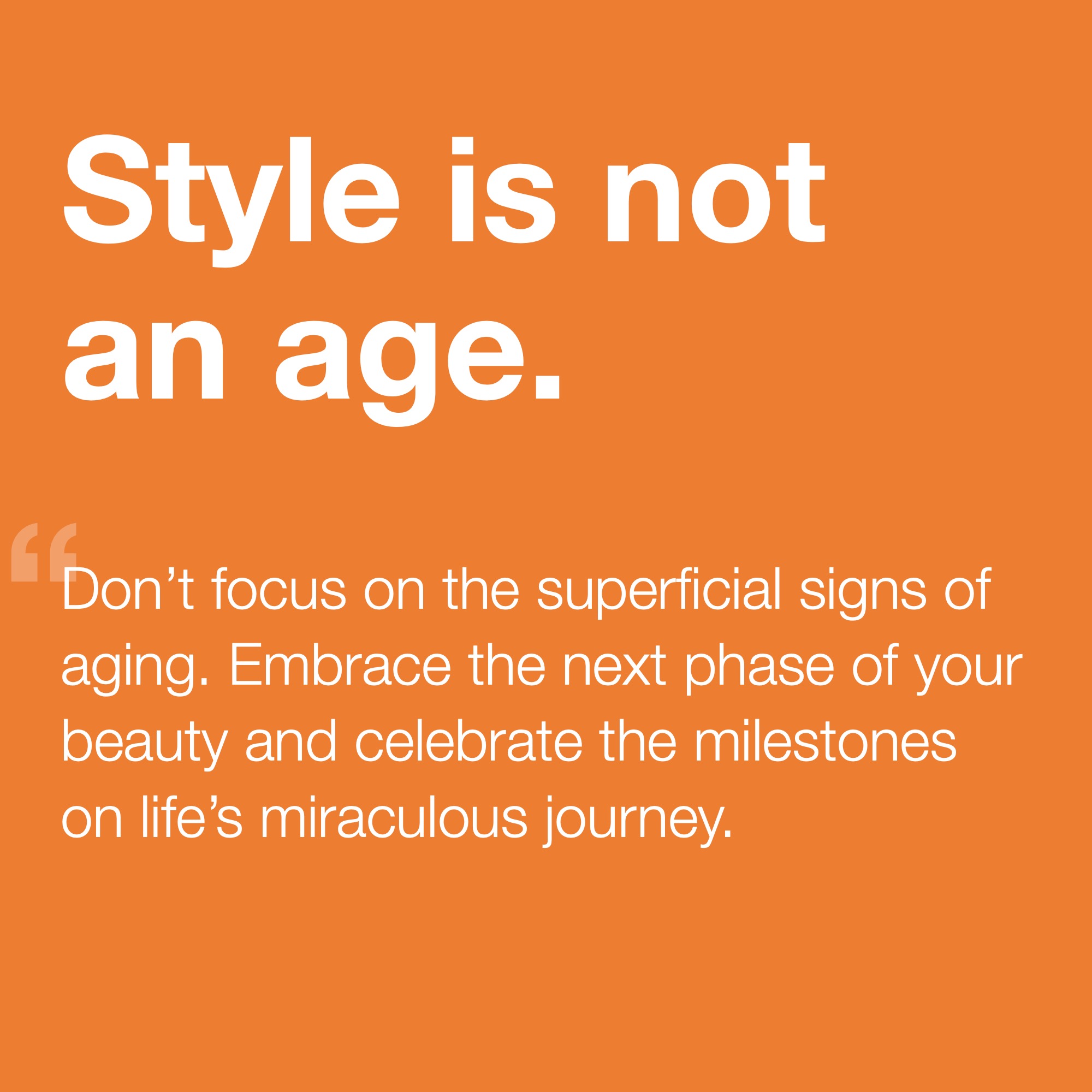 Style is Not an Age