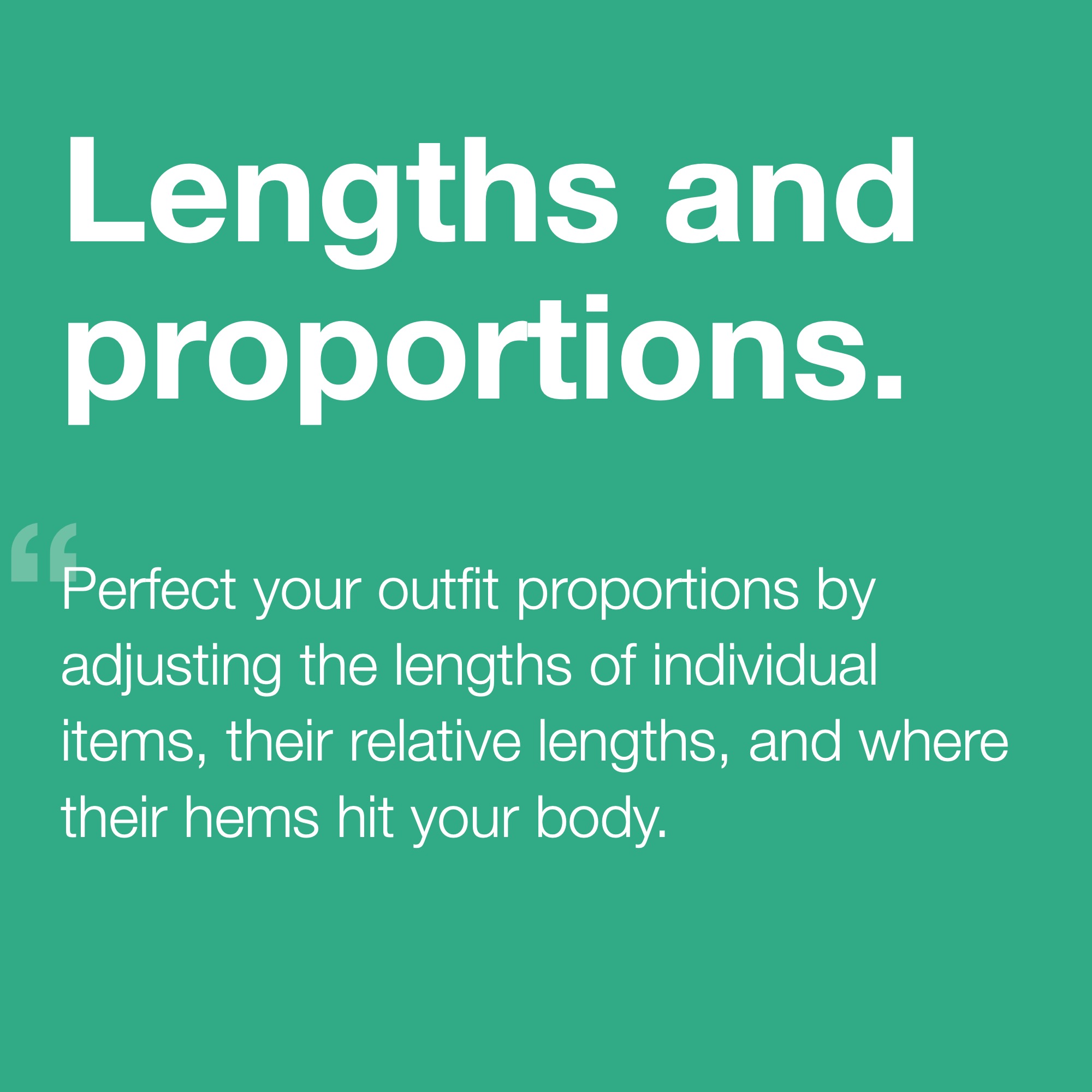 Lengths and Proportions