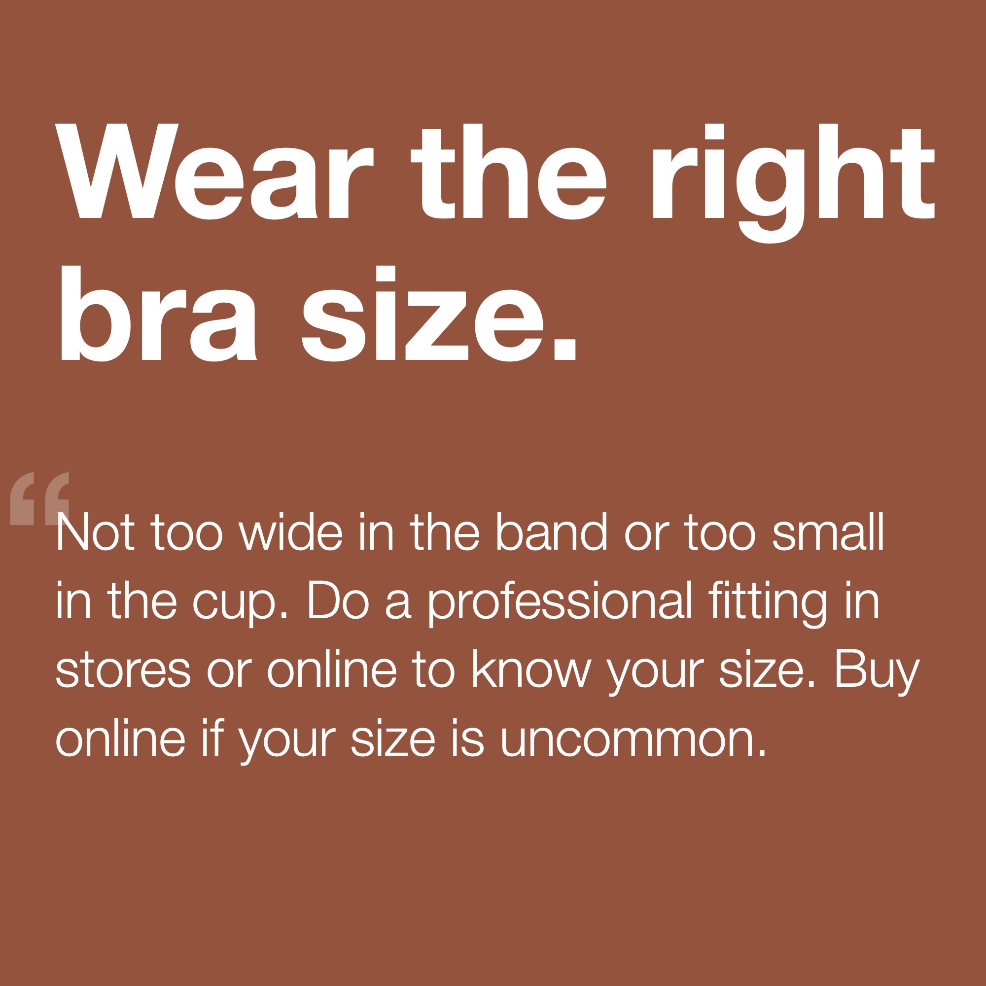 Wear The Right Bra Size
