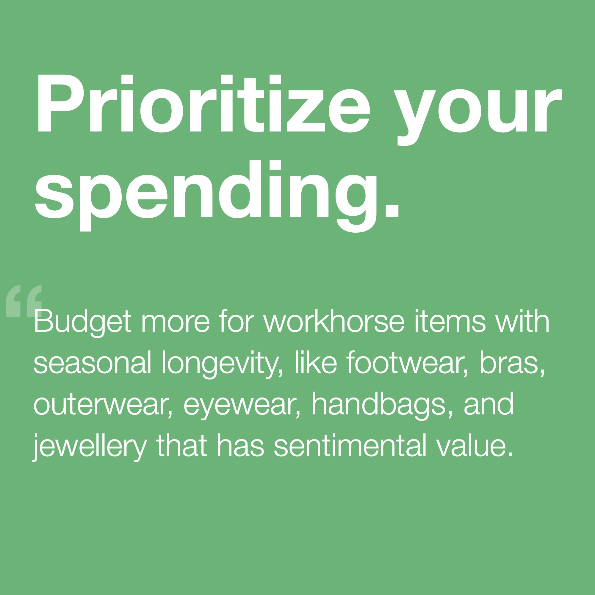 Prioritize Your Spending