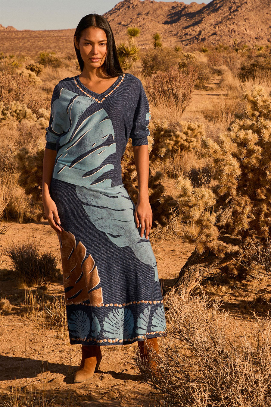 Nic+Zoe Twilight Front Knit Skirt