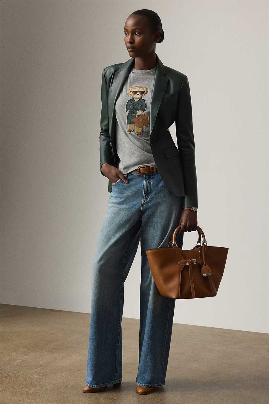 Jeans with Dark Green