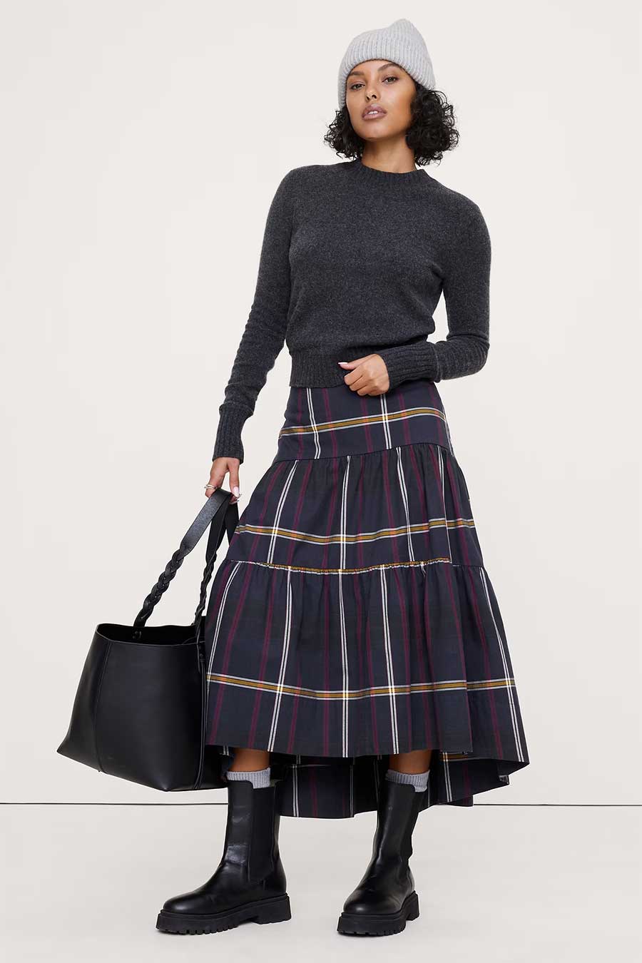 Navy, Grey, Black and Red