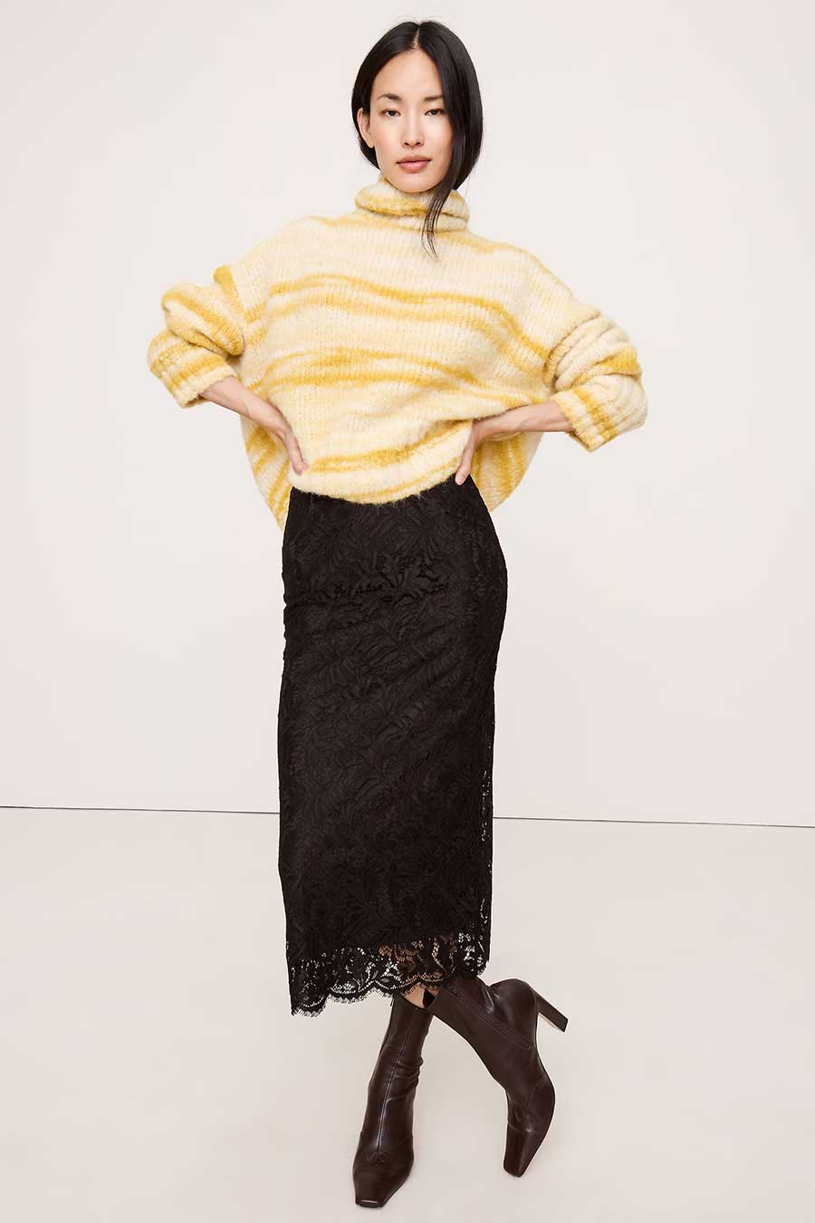 Big Sweater and Dressy Boots