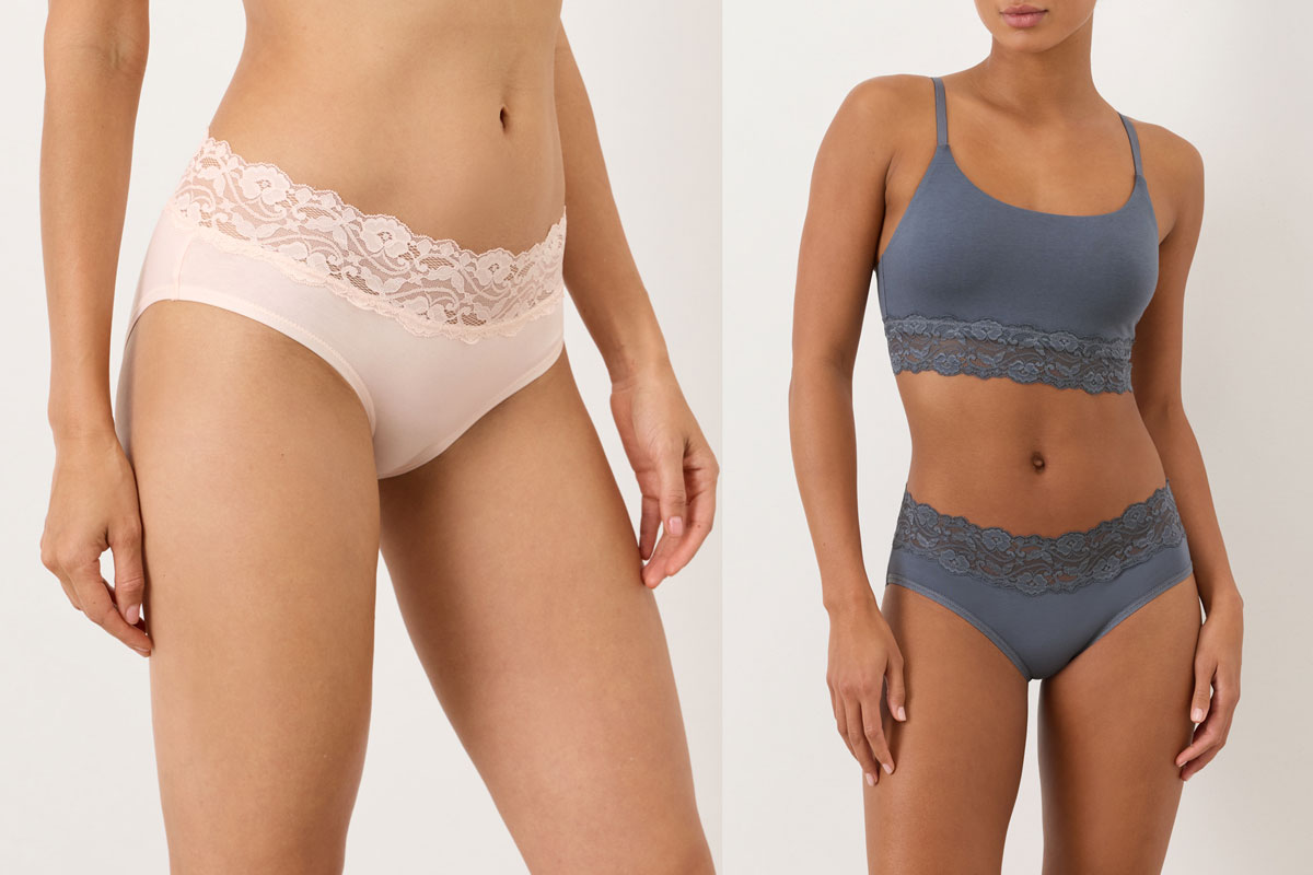 PACT Organic Lace Waist Brief