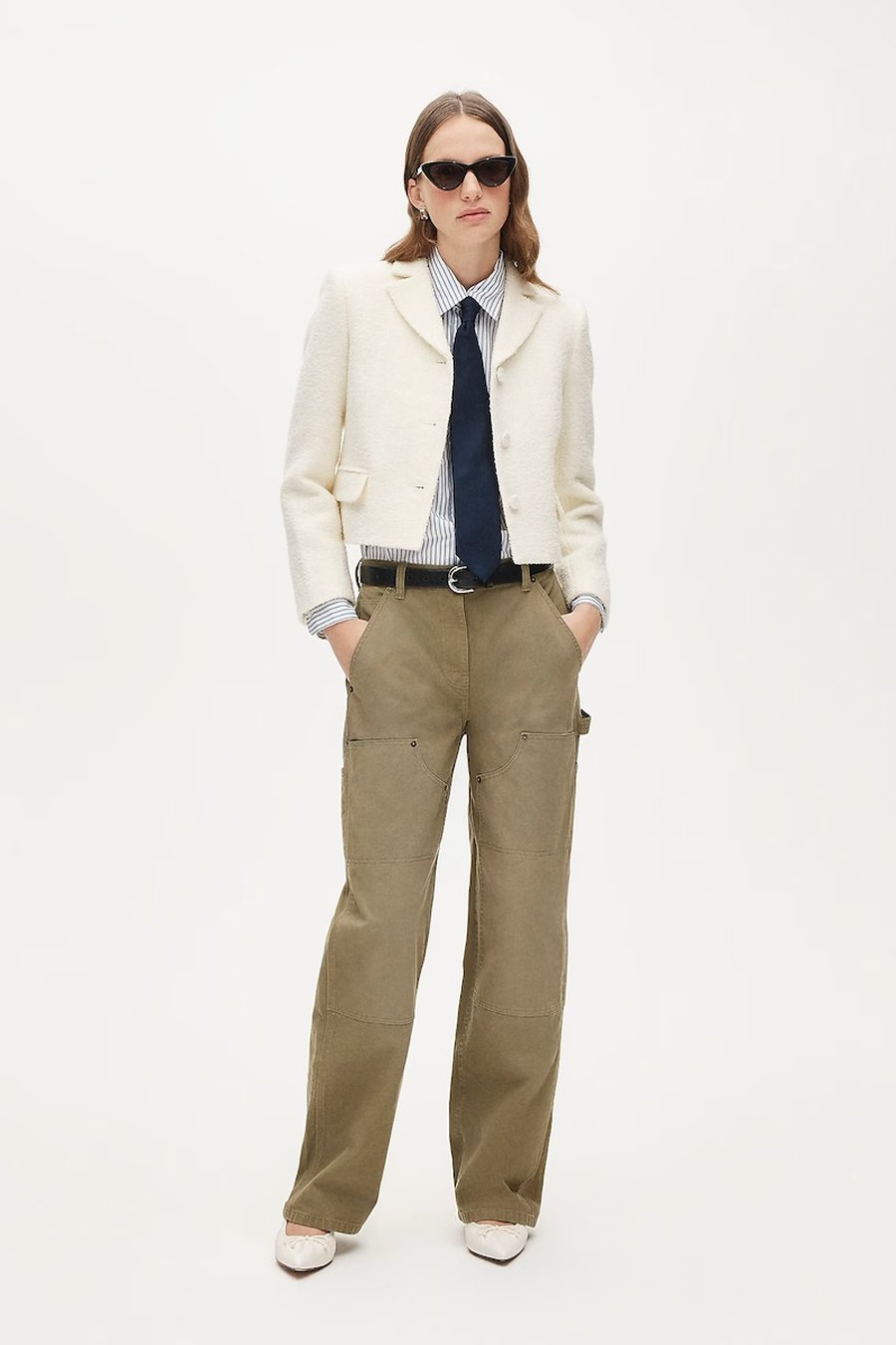 Utility Pants, Short Jacket, Heels