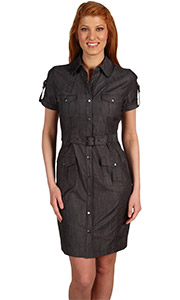 Calvin Klein Denim Belted Shirt Dress – YouLookFab Store