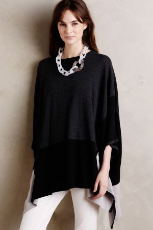PIECES dam poncho PCNADJA - Medium grey melange main image 0