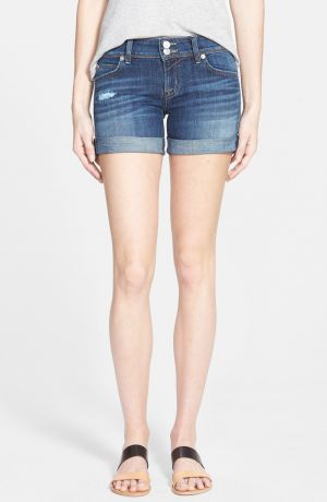 Ensemble: Denim Shorts with Interesting Top and Hat - YLF
