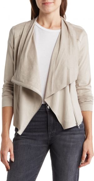  [BLANKNYC] Womens Luxury Clothing Front Drape Jacket