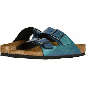 BIRKENSTOCK BIRKENSTOCK- GIZEH- WASHED METALLIC BLUE SILVER LEATHER - Foot  Sensation