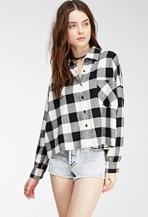 AM02497-1 100%LINEN GINGHAM TOP