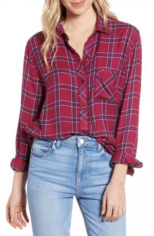 Foxcroft Womens Petite Tina Lenox Tartan Plaid Shirt 