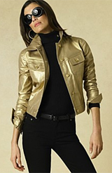 Lauren Jeans Co. Metallic Stretch-Denim Jacket