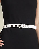 MICHAEL Michael Kors Grommet Patent Leather Belt