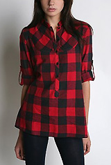 BDG Fitted Buffalo Plaid Tunic
