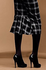 High-Waist Plaid Skirt