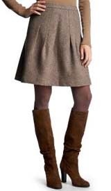 Wool Herringbone Skirt